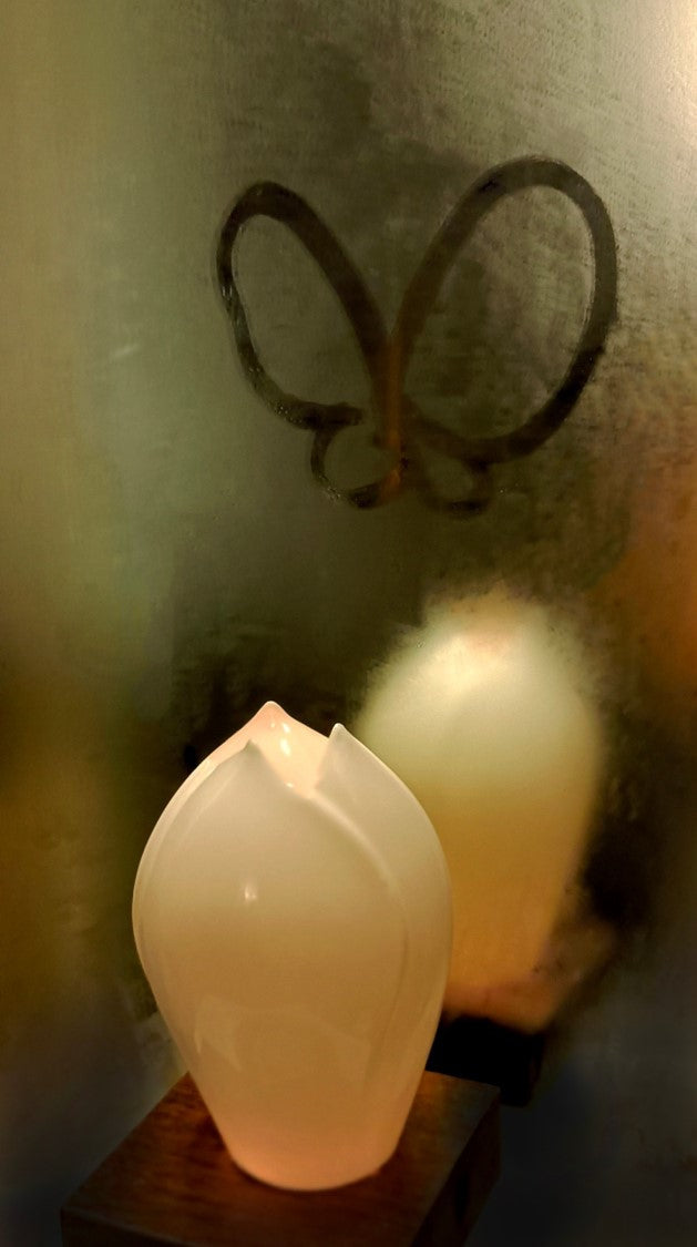 Yu-Lan Tealight Holder: Shanghai's City Flower in Porcelain