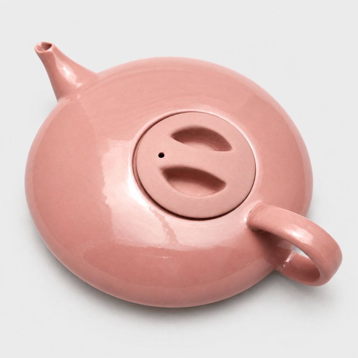 Pinky Pink Flat Teapot