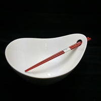 White Glaze Free Loop Noodle Bowl