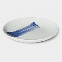 China Blue Brush Stroke Round Plate – (210mm)