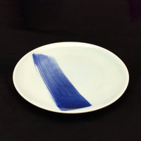 China Blue Brush Stroke Round Plate – (210mm)