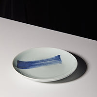 China Blue Brush Stroke Round Plate – (210mm)