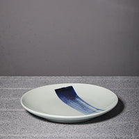 China Blue Brush Stroke Round Plate – (270mm)