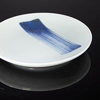 China Blue Brush Stroke Round Plate – (270mm)