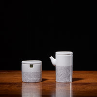 Cracked Glaze Cream & Sugar Jars
