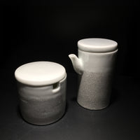 Cracked Glaze Cream & Sugar Jars
