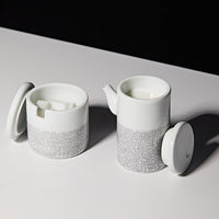 Cracked Glaze Cream & Sugar Jars