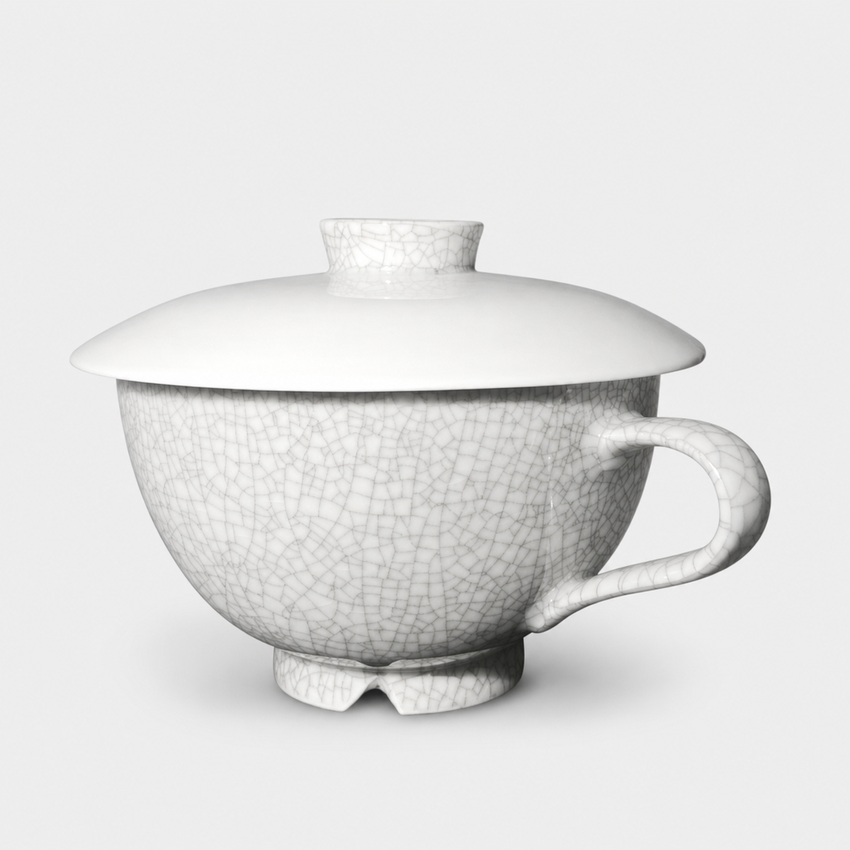 Cracked Glaze Korean Style Noodle Soup Bowl With Lid