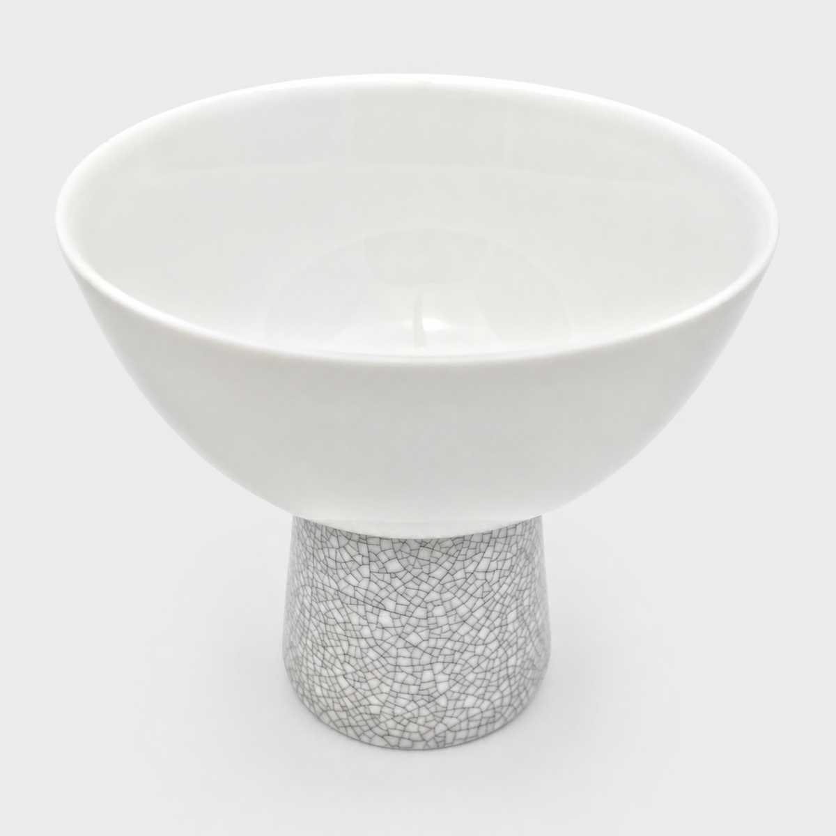 Cracked Glaze Tall Footed Ice Cream Bowl