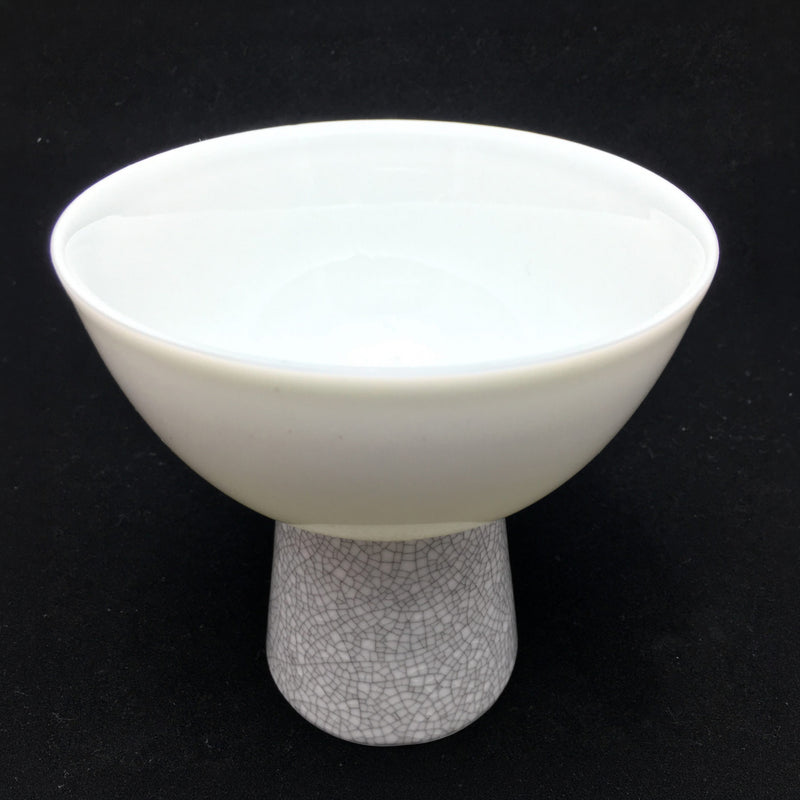 Cracked Glaze Tall Footed Ice Cream Bowl