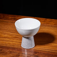 Cracked Glaze Tall Footed Ice Cream Bowl