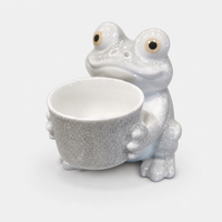 Frog Offering Wine – Cracked Glaze Sake Cup