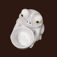 Frog Offering Wine – Cracked Glaze Sake Cup