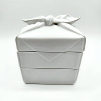 Green White Clothed Wrapped Lunch Box