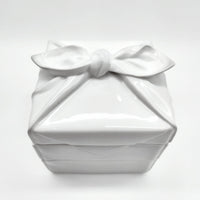 Green White Clothed Wrapped Lunch Box