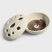 Green White Coil Incense Burner