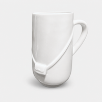 Green White Cup Wearing A Sling Bag