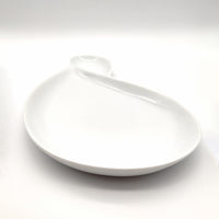 Green White Figure 8 Plate