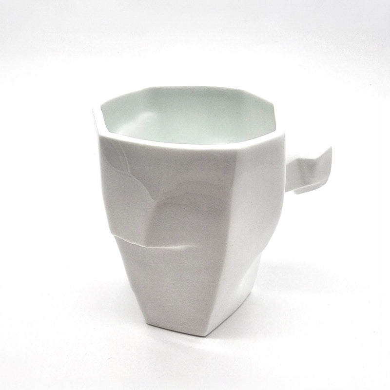 Green White Free Cut Coffee Cup