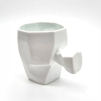 Green White Free Cut Coffee Cup