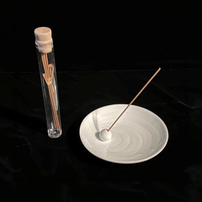 Green White Joss Stick Incense Burner