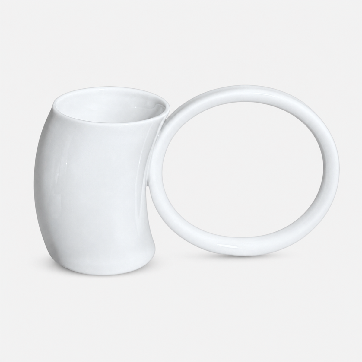 Green White Mug With Large Ear