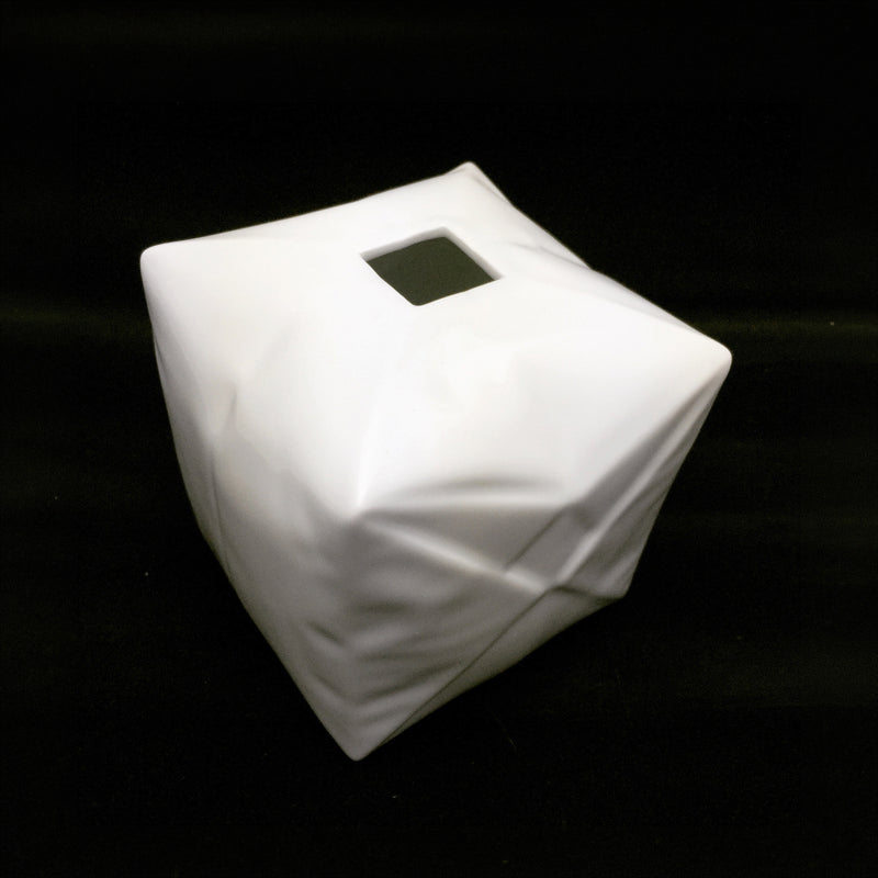 Green White Paper Ball Vase