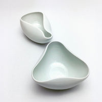 Green White Sugar & Cream Bowls