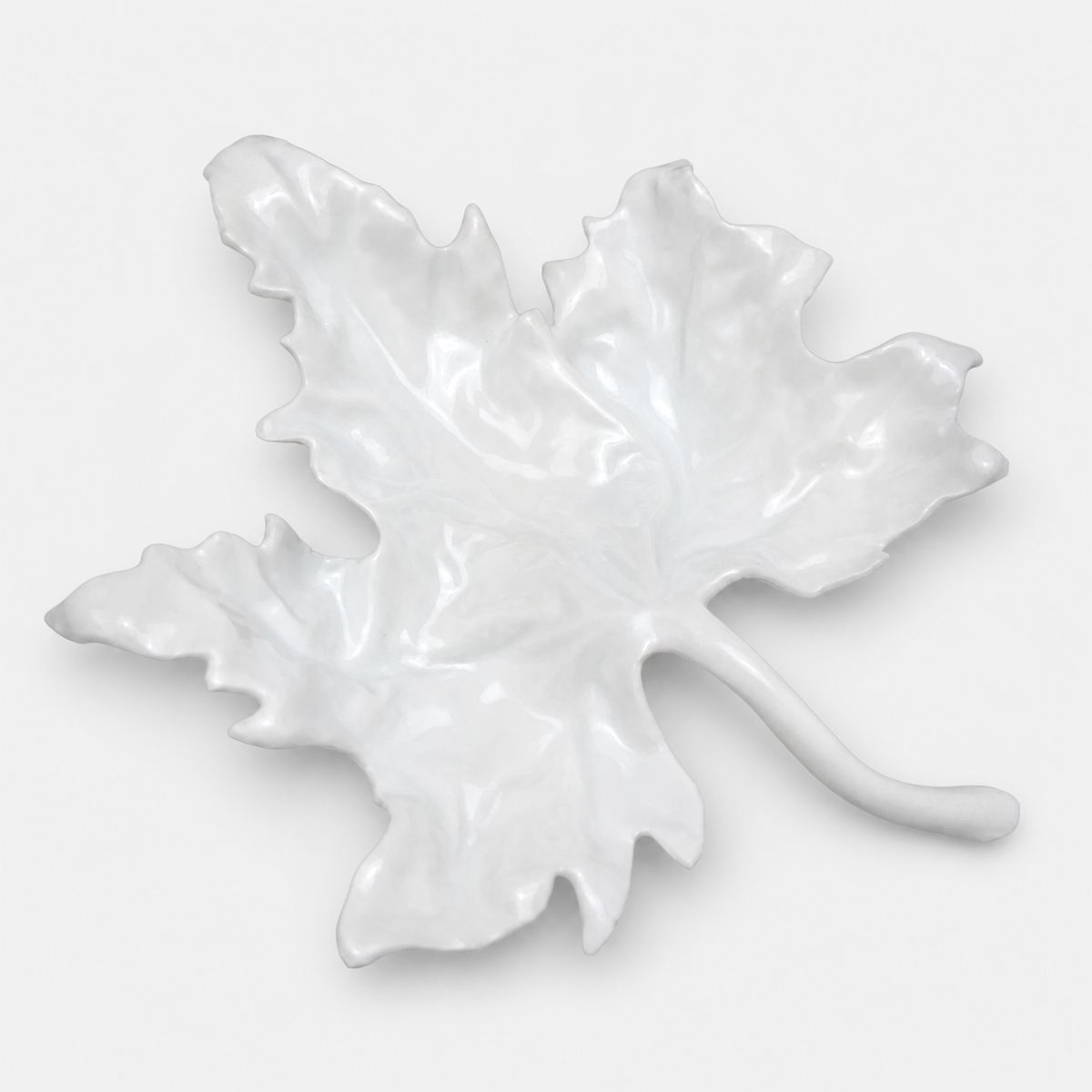 Green White Wutong Leaf Dish