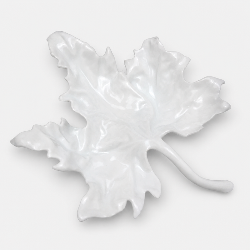 Green White Wutong Leaf Dish