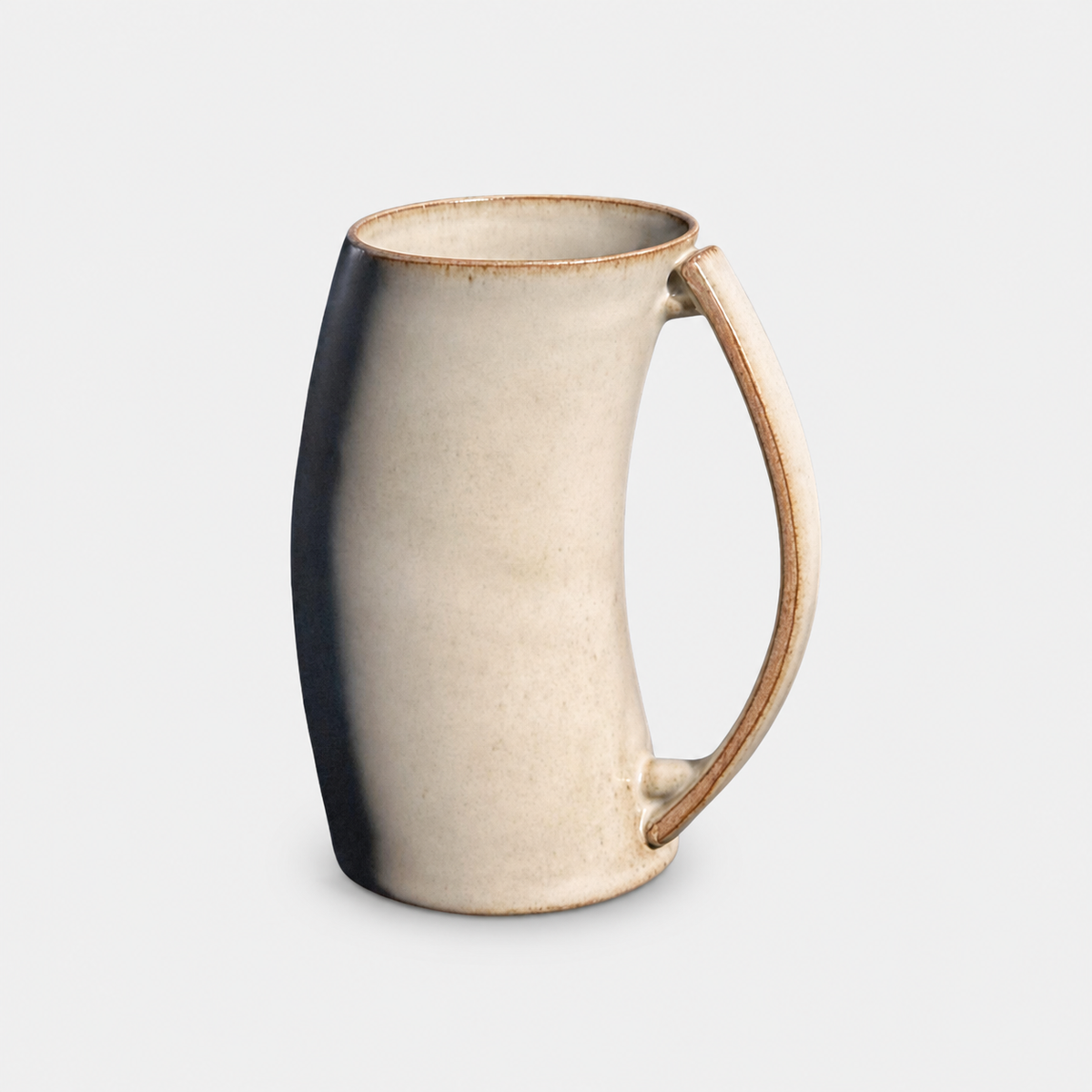 Spotted Partridge Color Glaze Beer Cup With Bow Handle