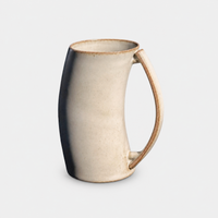 Spotted Partridge Color Glaze Beer Cup With Bow Handle