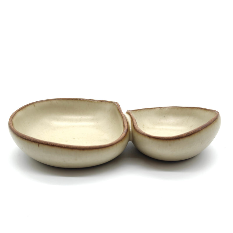 Spotted Partridge Color Glaze Multi Dish Double