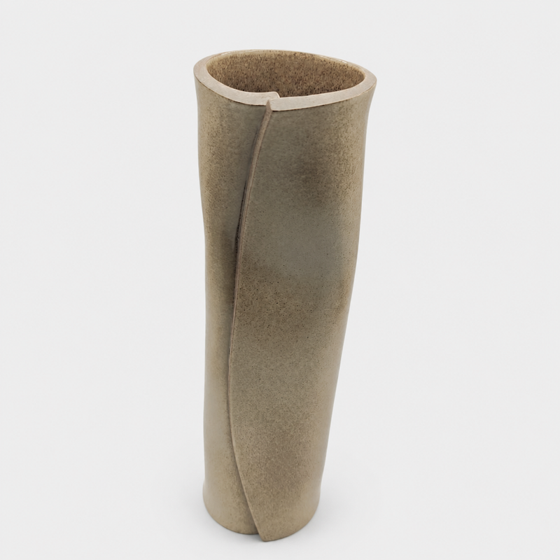 Spotted Partridge Color Glaze Rolled Clay Vase (Large)