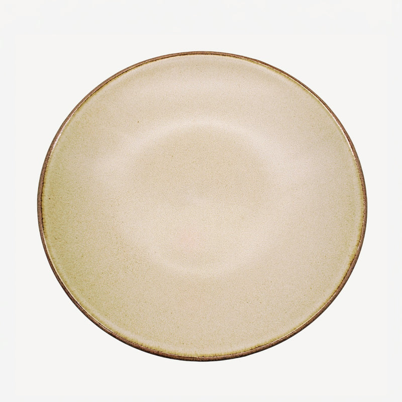 Spotted Partridge Color Glaze Tall Footed Plate