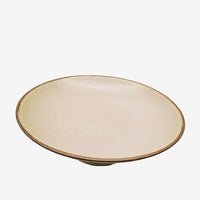 Spotted Partridge Color Glaze Tall Footed Plate
