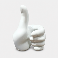 Thumbs Up! Green White Pen Holder