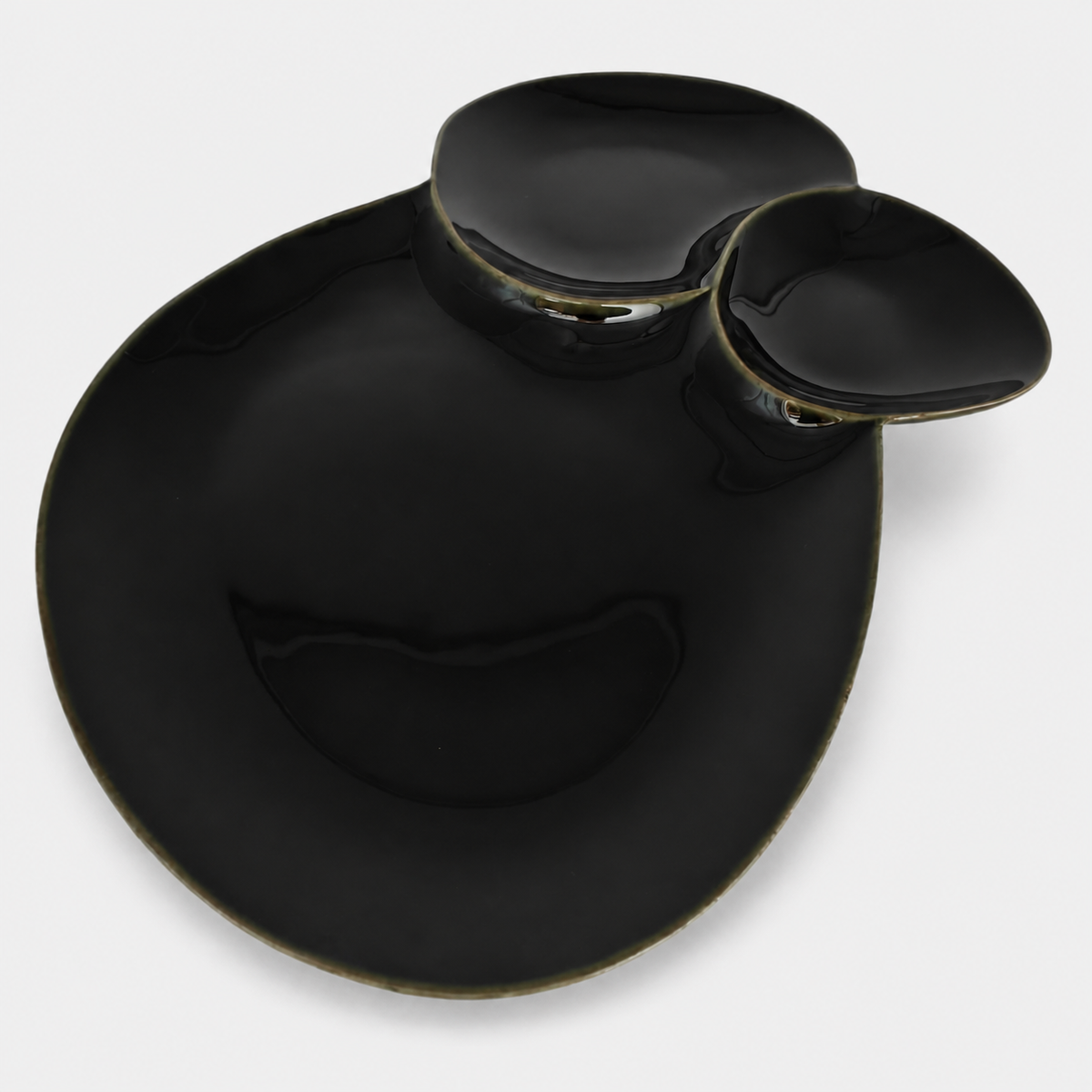 Triple Loops Plate Black