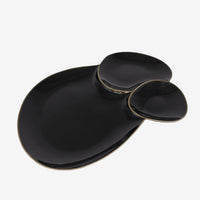 Triple Loops Plate Black