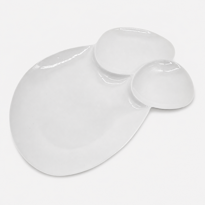 Triple Loops Plate White