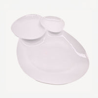 Triple Loops Plate White