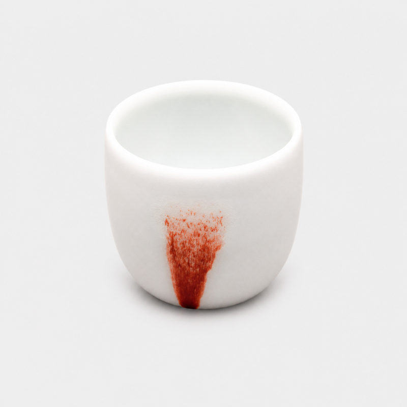 Under Glaze Red Tea Cup (Short)