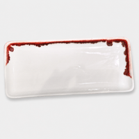Underglaze Red Oblong Plate