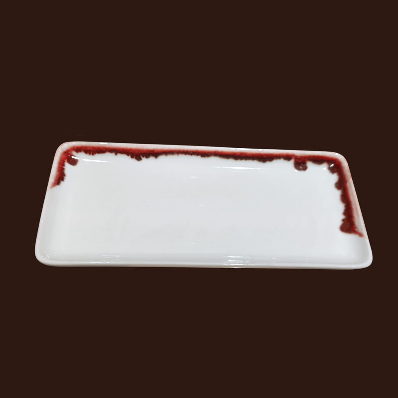 Underglaze Red Oblong Plate