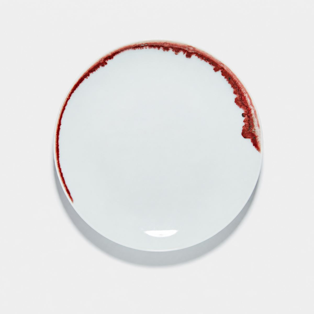 Underglaze Red Round Plate – (270mm)