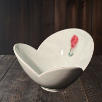 Underglaze Red Three Petal Bowl