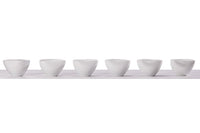 White Glaze Golden Rim Arbitrarily Shaped Tea Cup Set